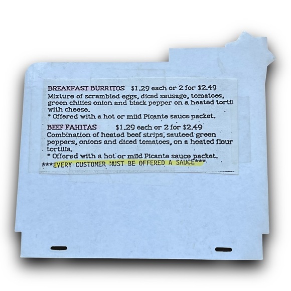 1990s McDonald's Mexican Breakfast Burrito Vintage Translite Sign Advertising - Picture 2 of 2